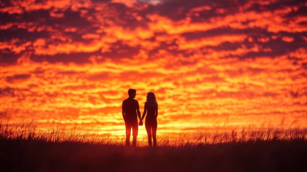 couple-silhouetted-against-dramatic-sunset_546192-31176